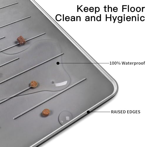 39.4"x29.5" Large Pet Food Mat (Beige / 39.4"L x 29.5"W)