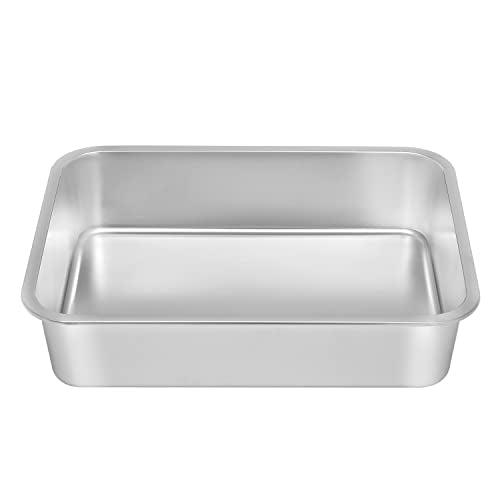 Stainless Steel Cat Litter Box (17.5" L x 13.5" W x 4" H (without Lid))
