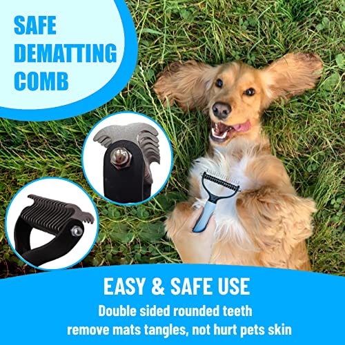 Dog Brush Grooming Kit 5PCS (B-Blue 5 Kits)