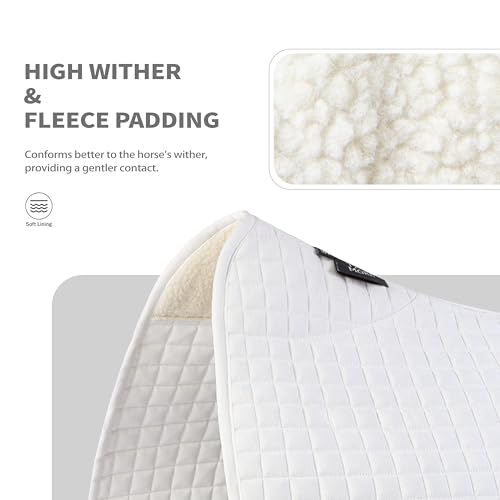 All Purpose Square Quilted Western Saddle Pad (White)