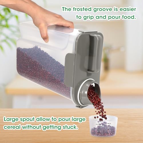 Airtight Rice Container 10 Lbs (6Qt-Grey)