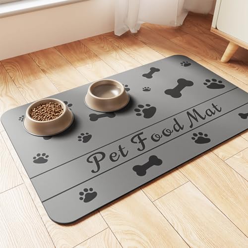 Pet Feeding Mat (Bones / 24"L x 16"W)