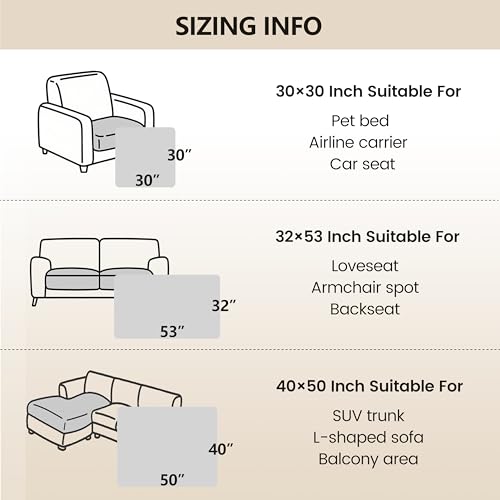 Waterproof Blanket for Dogs (40x50 Inch (Pack of 1) / Dark Stone)