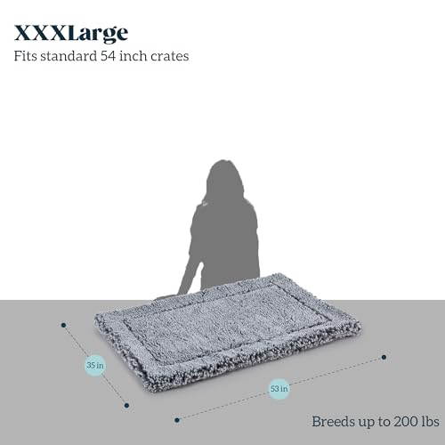 Stoutwool Indestructible Dog Bed (53.0"L x 35.0"W x 2"Th / Charcoal)
