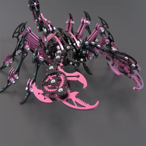 Scorpion King 3D Metal Puzzles Kits for Adults Teens (Black Pink)