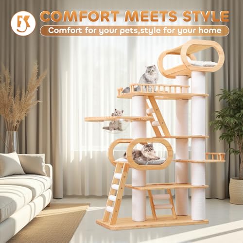 76.8'' Modern Cat Tree for Indoor Cats (76.8'')