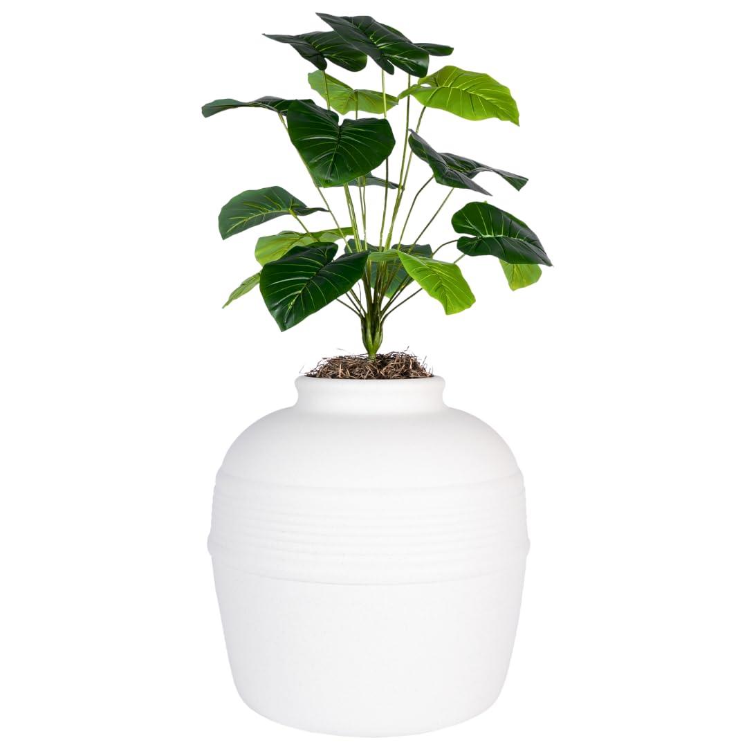 Original Hidden Litter Box Planter (Broad Leaf Philodendron / Base Kit / Soft White)