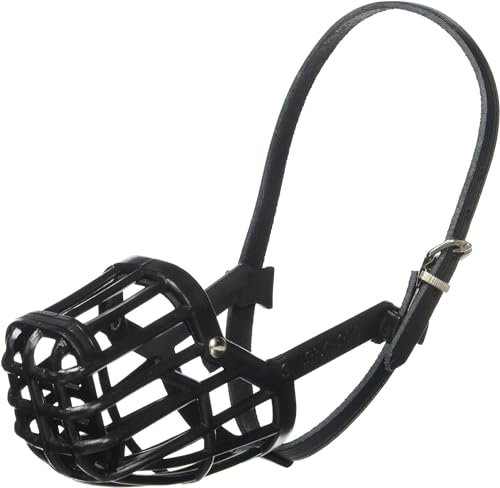 Leather Brothers Italian Basket Dog Muzzle (Size 3 / Black)