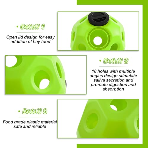 15.75" Extra Large Slow Feed Hay Ball for Horses (Green)