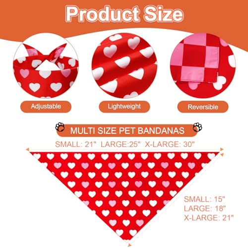 Valentines Dog Bandanas Small 3PCS (Valentines-26 / Small)