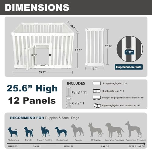 Dog Playpen with Locking Door