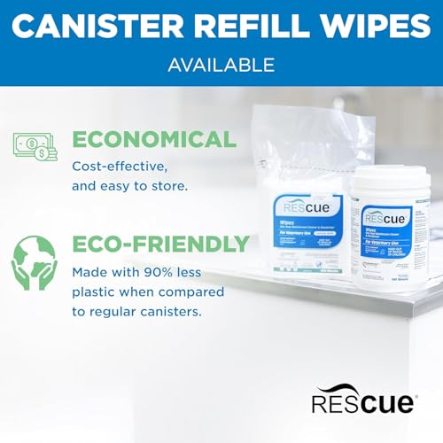 One Step Disinfectant Cleaner & Deodorizer Wipes for Vet Use (Canister (4 Pack) Wipes)