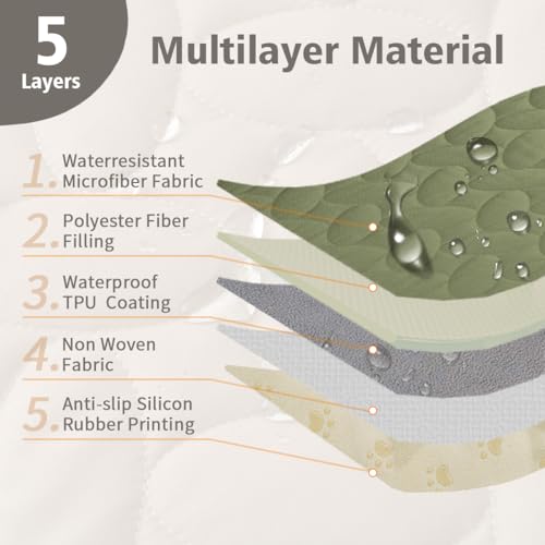 Waterproof Pet Bed Cover Anti (30x90 Inch (Pack of 1) / Green)