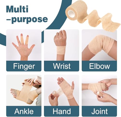 120 Pack Self Adhesive Bandage Wrap (Beige / 2IN - 120Pack)
