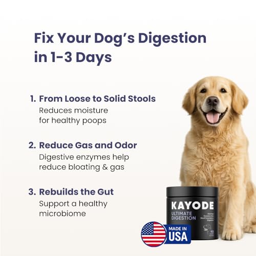 Ultimate Digestion. Fast Facting Anti Diarrhea for Dogs. Dog Fart Remedy & Dog Gas Relief. Natural Nutrients for Healthier