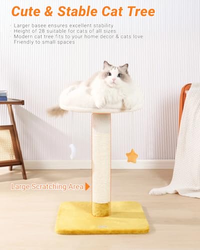 Tall Cat Scratching Post with Large Bed (28" with Scratching Post)