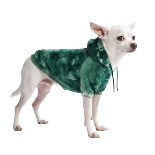 Dog Hoodie Buttery (Green Skydye / Small)