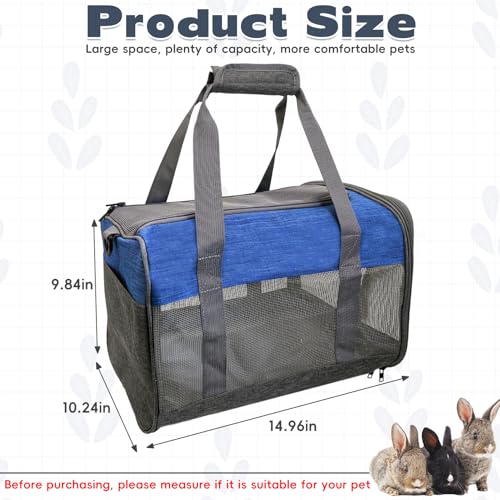 Bunny Carrier for Travel Camping Outdoor (Blue & Gray)
