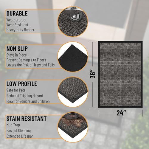 Scraper Doormat (Charcoal / 2' x 3' (Mat))