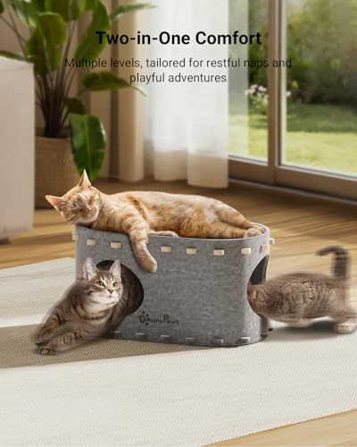 Cat House for Indoor Cats (Light Gray / Single)