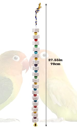 2 Pack 27 Inches Extra Long Bird Chewing Toy (White / 27.55 inch Long)
