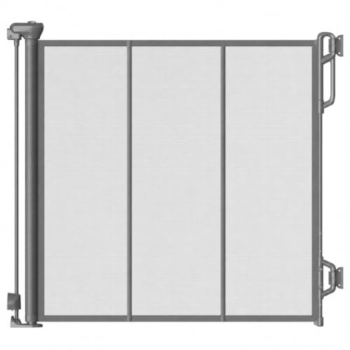 Reinforced Retractable Baby Gate (Gray / 45" Wide)