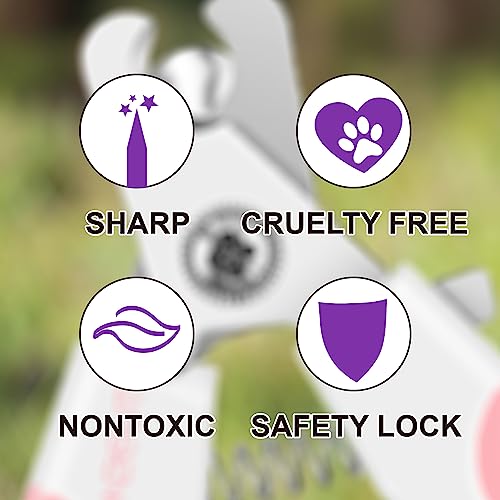 4.7" Small Dog & Cat Nail Clipper Stainless Steel Cat Claw Trimmers (Purple)