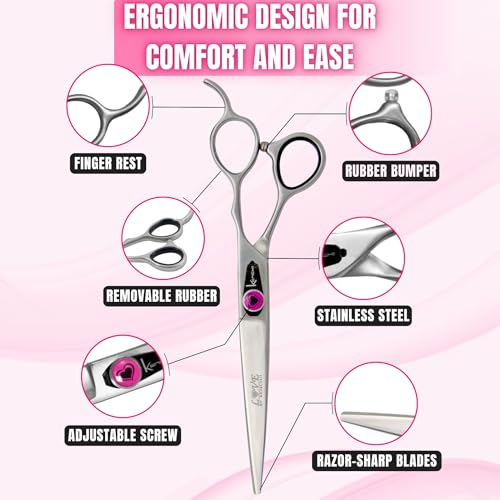 Love Dog Grooming Shears (7.0" Curved)