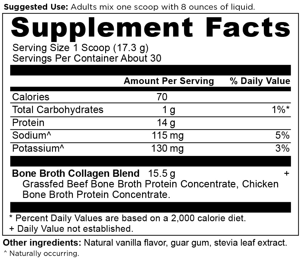 Hydrolyzed Bone Broth Collagen Peptides (1.14 Pound (Pack of 1))