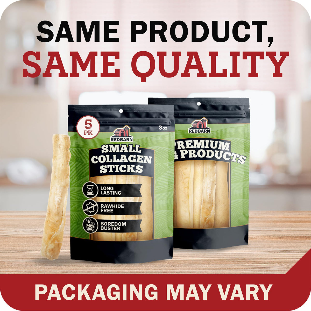 Redbarn 12" Large Collagen Sticks 100% Natural Beef Dog Chew (Large / 1 Ounce (Pack of 3))