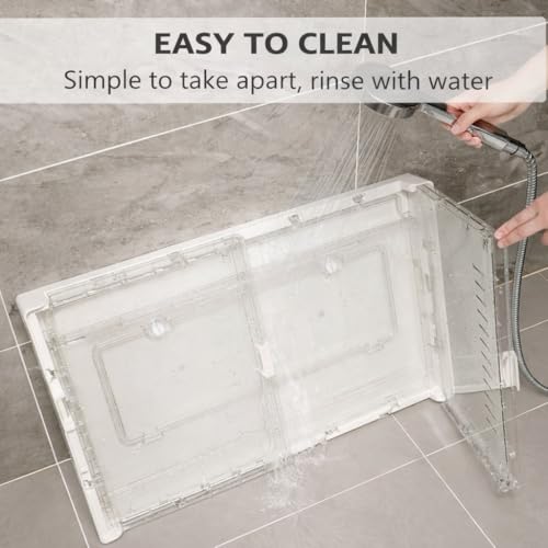 Extra Tall Foldable Clear Hamster Cage with Front Door (27.5"L x 17.0"W x 16.0"H)