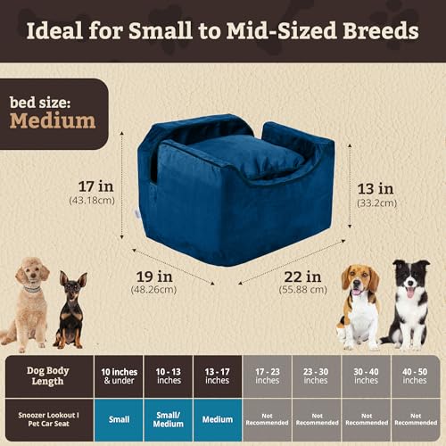 Dog Car Seat for Dogs up to 25lbs (Sapphire / Medium)