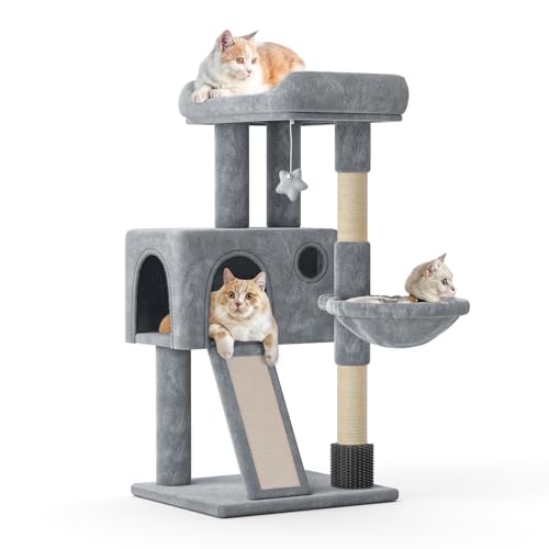 36 Inch Cat Tree with Condo (Light Grey / 36 Inch with Condo)