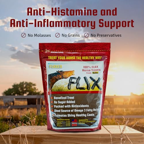 Flix 9 lb 100% Flaxseed Healthy Treats for Horses (9 Pound (Pack of 1))
