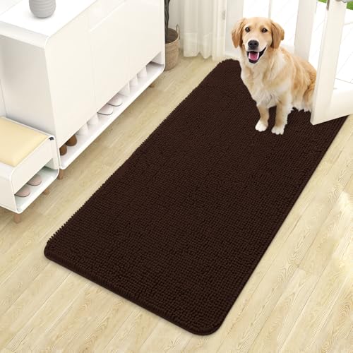 Dog Door Mat for Muddy Paws 44x24 (Brown / 44" X 24")