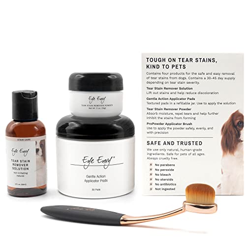 Dog Tear Stain Remover Starter Kit with ProPowder Brush (Large Brush)