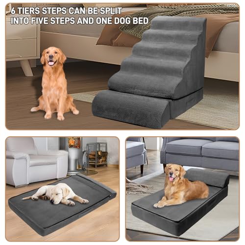 Dog Stairs for High Beds 30 (Dark Gray)