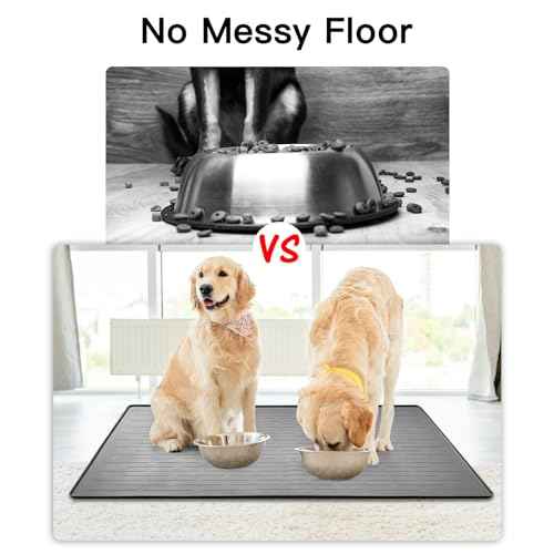 48" x 32" XXXL Largest Pet Food Mat (Beige / 48"L x 32"W)
