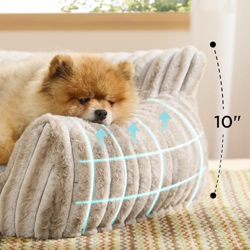 ComfyFleece® Shown on TV Fluffy Dog Couch for Pets (30x20x10" / Amphora)