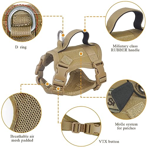 Tactical Cat Harness for Walking Escape Proof (xxs / Khaki)