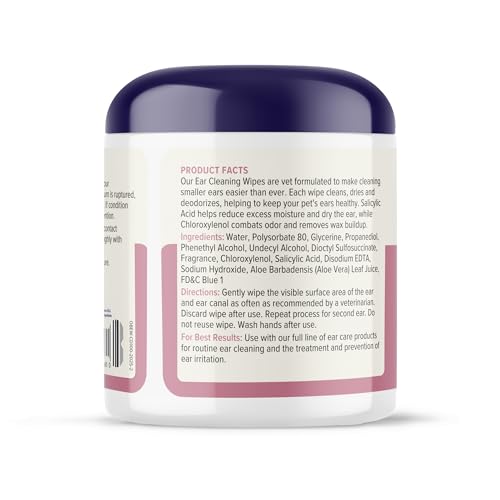 Oticbliss Cat & Dog Ear Wipes (Small Ear Wipes)