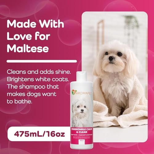 Chamomile Calm & Clean Dog Shampoo for White Coats (Maltese / 16 Fluid Ounces)