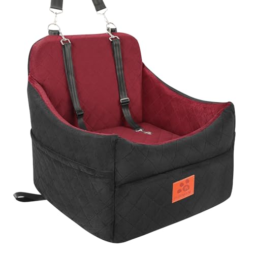 Dog Car Seat for Small (Black/Red)