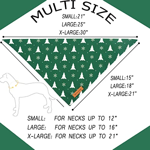 Christmas Dog Bandanas 2 Pack (Christmas Tree / Large)