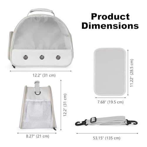 Ventilation Lizard Carrier for Bearded Dragon (Grey)