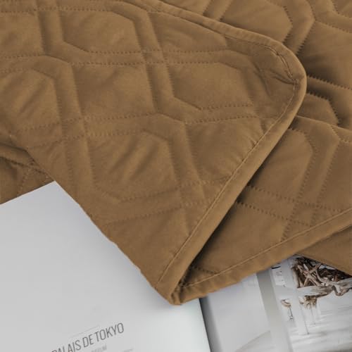 Waterproof Dog Bed Cover Pet Blanket for Furniture Bed Couch Sofa Reversible (30x100 Inch (Pack of 1) / Camel+camel)