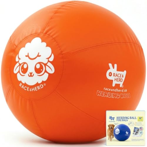 30" Herding Ball for Dogs (Tangerine - XL 30" Herding Ball Set / XL 30")