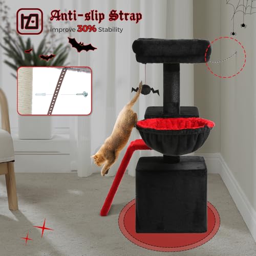 Cactus Cat Tree for Kittens & Small Cats (Black)