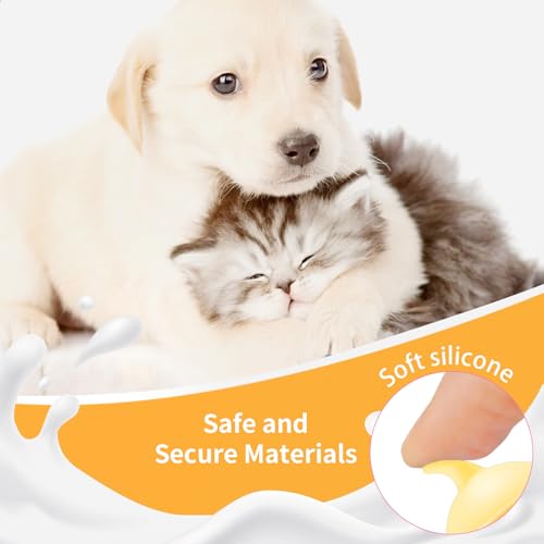 5Pack Kitten Bottle for Nursing Puppy Milk Kitten Bottles Feeding Kit Silicone Nipple for Newborn Pets Kittens
