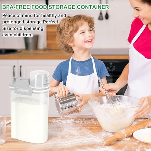 Rice Storage Container 2 Pack (Light grey & Light grey)